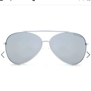 White Frame aviator sunglasses